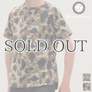 画像: カモプリント裏毛ラグランスウェット半袖シャツ【MADE IN JAPAN】『日本製』/ Upscape Audience