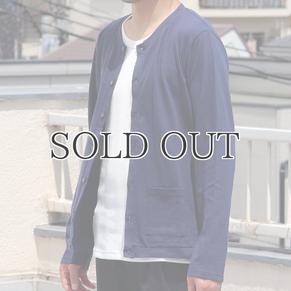 画像5: ラフィー天竺クルーネック長袖カーディガン【MADE IN JAPAN】『日本製』/ Upscape Audience (5)