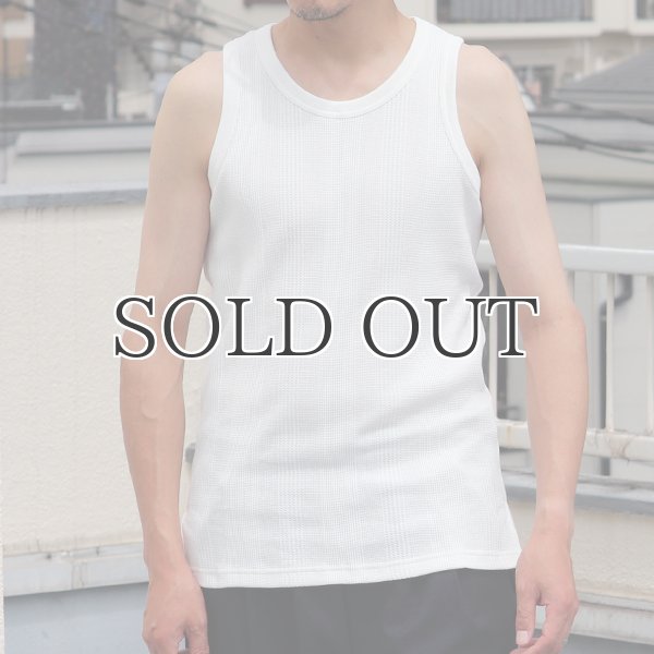 画像2: ランダムワッフル ヘムスクエア　ロングタンク【MADE IN JAPAN】『日本製』/ Upscape Audience (2)
