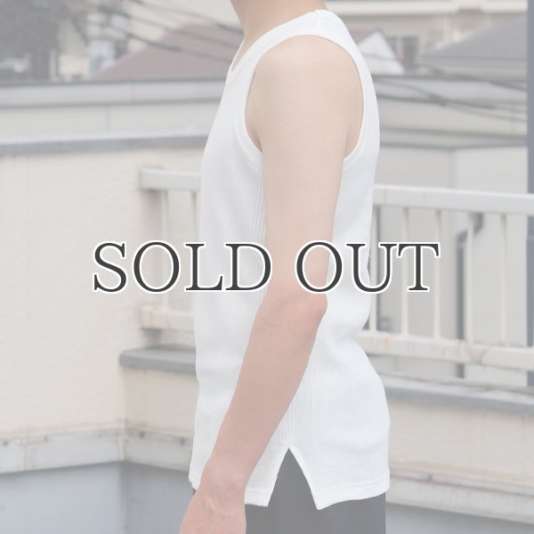 画像4: ランダムワッフル ヘムスクエア　ロングタンク【MADE IN JAPAN】『日本製』/ Upscape Audience (4)