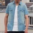 画像4: 【RE PRICE / 価格改定】ヴィンテージウォッシュ半袖デニムウェスタンシャツ / Audience (4)