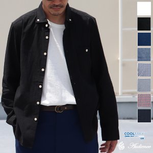 画像: 【RE PRICE / 価格改定】Coolmax（クールマックス）ボタンダウンワイドスプレッドカラー長袖シャツ / Audience