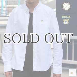 画像: チビ衿ボタンダウン UCLA クマ刺繍付 シャンブレーオックスL/Sシャツ『日本製』Upscape Audience