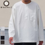 画像: VORTEX 8オンス (MVS天竺) 布帛ミックス スリーピング ヘンリーネック 長袖 Tシャツ【MADE IN JAPAN】『日本製』/ Upscape Audience