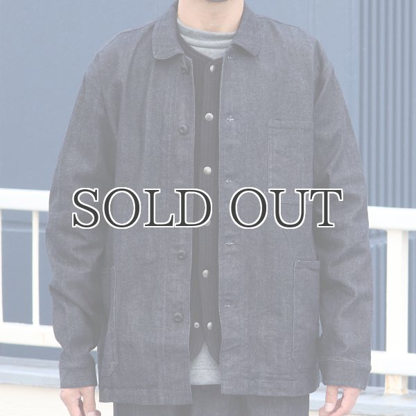 画像7:  「備後」 10.5oz セルヴィッチ 青耳ストレッチデニム カバーオールジャケット【MADE IN JAPAN】『日本製』【送料無料】/ Upscape Audience (7)