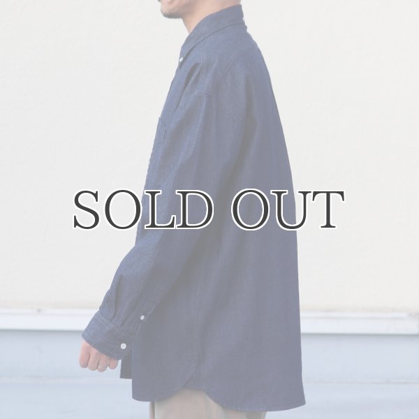 画像15: 「備後」 7オンス ムラデニム 釦ダウン ボク シーAライン 長袖シャツ【MADE IN JAPAN】『日本製』/ Upscape Audience (15)