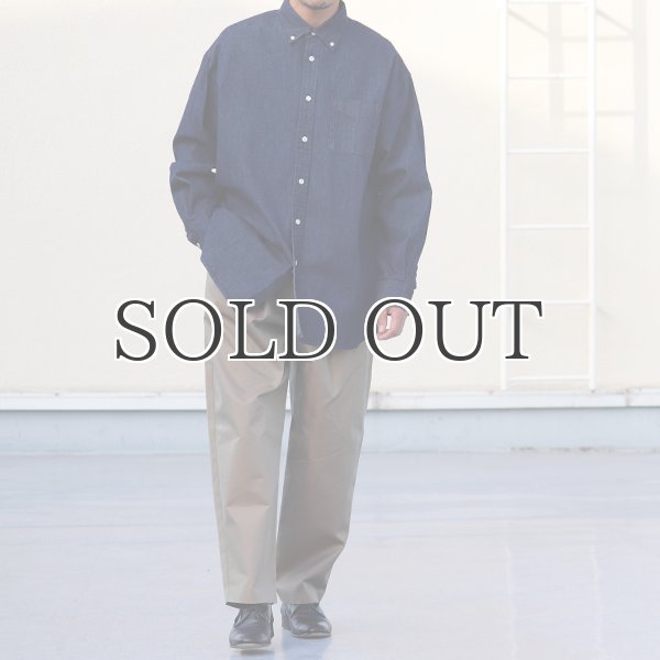 画像12: 「備後」 7オンス ムラデニム 釦ダウン ボク シーAライン 長袖シャツ【MADE IN JAPAN】『日本製』/ Upscape Audience (12)