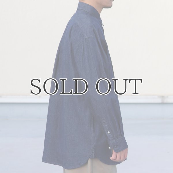 画像11: 「備後」 7オンス ムラデニム 釦ダウン ボク シーAライン 長袖シャツ【MADE IN JAPAN】『日本製』/ Upscape Audience (11)