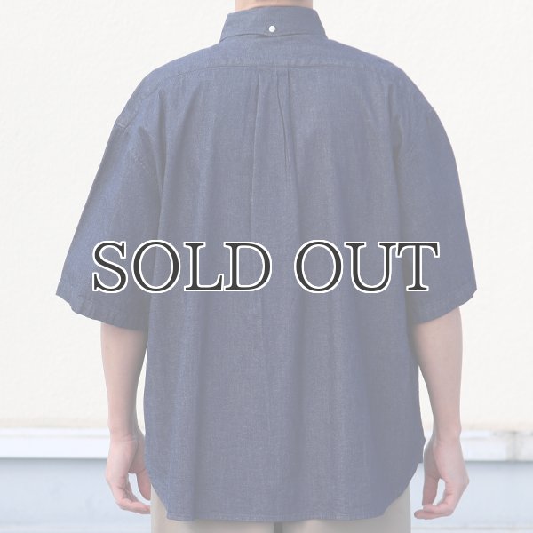 画像17: 「備後」 7オンス ムラデニム 釦ダウン ボク シーAライン ハーフスリーブシャツ【MADE IN JAPAN】『日本製』/ Upscape Audience (17)