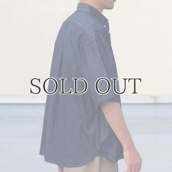 画像12: 「備後」 7オンス ムラデニム 釦ダウン ボク シーAライン ハーフスリーブシャツ【MADE IN JAPAN】『日本製』/ Upscape Audience (12)