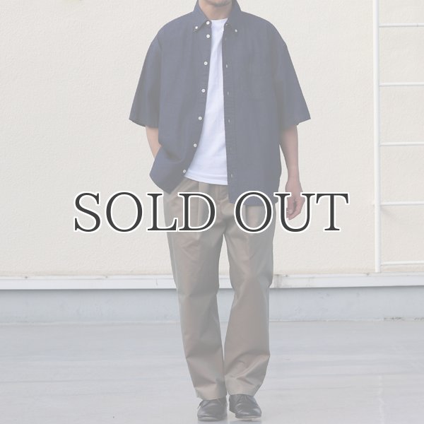 画像13: 「備後」 7オンス ムラデニム 釦ダウン ボク シーAライン ハーフスリーブシャツ【MADE IN JAPAN】『日本製』/ Upscape Audience (13)
