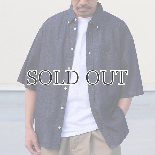 画像10: 「備後」 7オンス ムラデニム 釦ダウン ボク シーAライン ハーフスリーブシャツ【MADE IN JAPAN】『日本製』/ Upscape Audience (10)