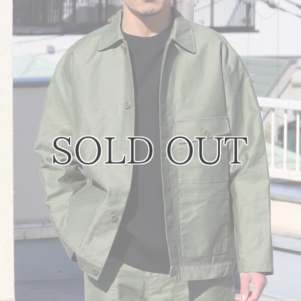 画像2: 「阿州」 ヴィンテージハード バックサテン カバーオール ジャケット【MADE IN JAPAN】『日本製』【送料無料】/ Upscape Audience (2)