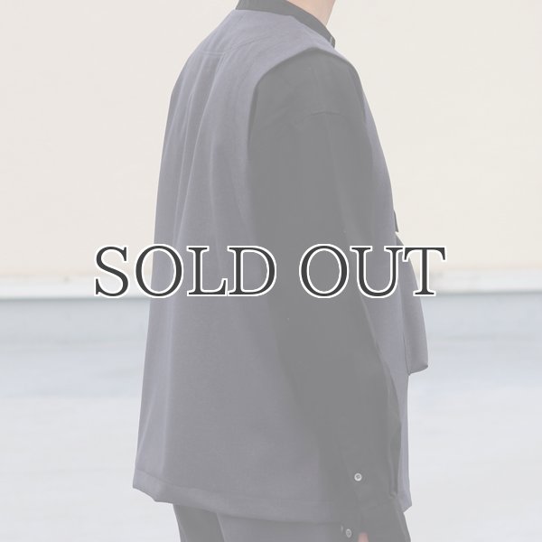 画像4: Naturemier(ナチュレミア)TECH ウールライクツイル ビックポケット キーネックベスト【MADE IN JAPAN】『日本製』 / Upscape Audience (4)