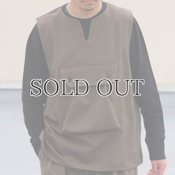 画像11: Naturemier(ナチュレミア)TECH ウールライクツイル ビックポケット キーネックベスト【MADE IN JAPAN】『日本製』 / Upscape Audience (11)