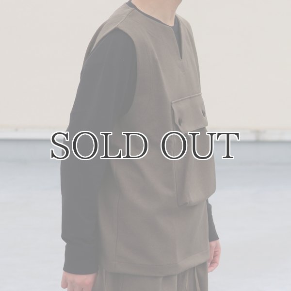 画像12: Naturemier(ナチュレミア)TECH ウールライクツイル ビックポケット キーネックベスト【MADE IN JAPAN】『日本製』 / Upscape Audience (12)