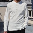 画像3: BOROライク ランダムワッフル ランダム釦モックヘンリーカットソー【MADE IN JAPAN】『日本製』/ Upscape Audience (3)