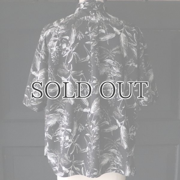 画像8: 「丹後」レーヨンライク ピーチファイユ ネオン&リーフパターン レギュラーカラー ハーフスリーブシャツ【MADE IN JAPAN】『日本製』/ Upscape Audience (8)