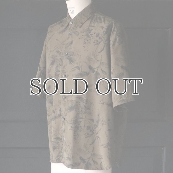 画像9: 「丹後」レーヨンライク ピーチファイユ ネオン&リーフパターン レギュラーカラー ハーフスリーブシャツ【MADE IN JAPAN】『日本製』/ Upscape Audience (9)