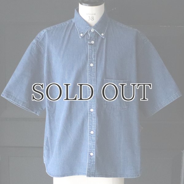 画像10: 「備後」 7オンス ムラデニム 釦ダウン ボク シーAライン ハーフスリーブシャツ【MADE IN JAPAN】『日本製』/ Upscape Audience (10)