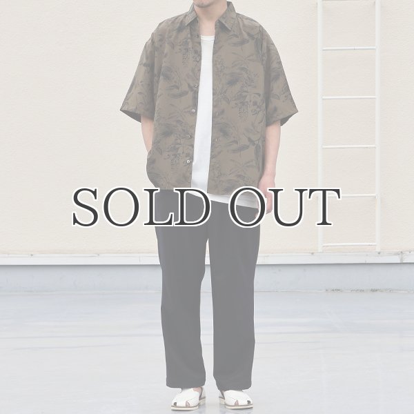 画像6: 「丹後」レーヨンライク ピーチファイユ ネオン&リーフパターン レギュラーカラー ハーフスリーブシャツ【MADE IN JAPAN】『日本製』/ Upscape Audience (6)