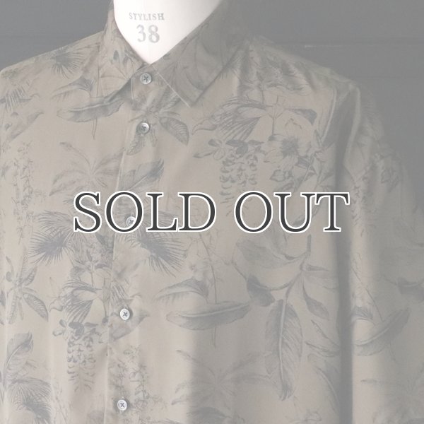 画像13: 「丹後」レーヨンライク ピーチファイユ ネオン&リーフパターン レギュラーカラー ハーフスリーブシャツ【MADE IN JAPAN】『日本製』/ Upscape Audience (13)