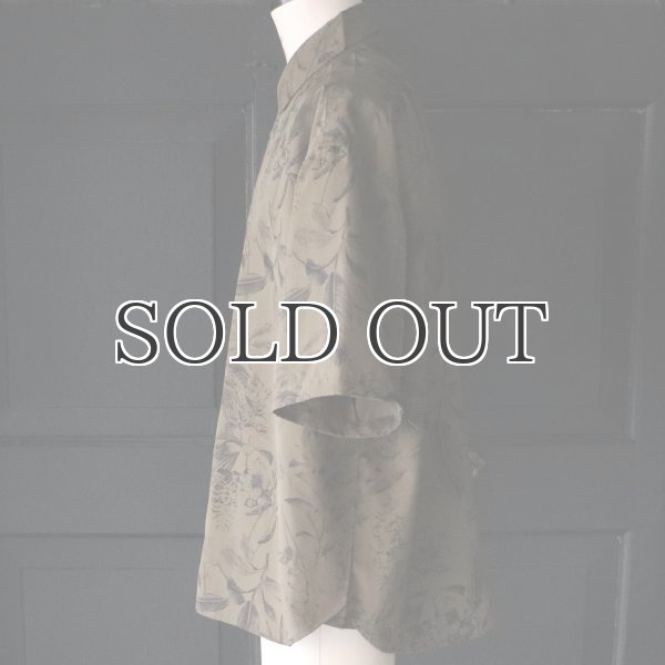 画像10: 「丹後」レーヨンライク ピーチファイユ ネオン&リーフパターン レギュラーカラー ハーフスリーブシャツ【MADE IN JAPAN】『日本製』/ Upscape Audience (10)