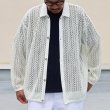 画像3: ハンドクロシェライク ラッセルレース ポロ 長袖 カーディガン 【MADE IN JAPAN】『日本製』【送料無料】/ Upscape Audience (3)