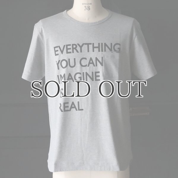 画像2: ラフィー天竺"EVERYTHING..."プリントポケット付きクルーネックT【MADE IN JAPAN】『日本製』/ Upscape Audience (2)