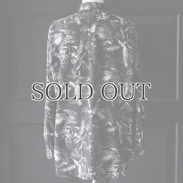 画像5: 「丹後」レーヨンライク ピーチファイユ ネオン&リーフパターン レギュラーカラー 長袖シャツ【MADE IN JAPAN】『日本製』/ Upscape Audience (5)