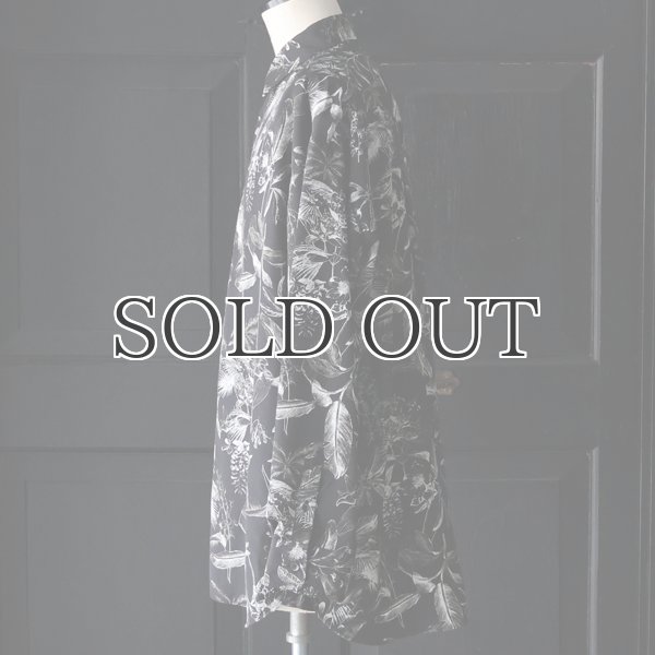 画像4: 「丹後」レーヨンライク ピーチファイユ ネオン&リーフパターン レギュラーカラー 長袖シャツ【MADE IN JAPAN】『日本製』/ Upscape Audience (4)