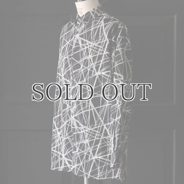 画像3: 「丹後」レーヨンライク ピーチファイユ ネオン&リーフパターン レギュラーカラー 長袖シャツ【MADE IN JAPAN】『日本製』/ Upscape Audience (3)