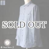 画像: 播州織 ダンガリー レギュラーカラー ボクシーAライン 長袖ワークシャツ【MADE IN JAPAN】『日本製』/ Upscape Audience