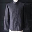 画像2: 【RE PRICE / 価格改定】麻混デニムナローカラーボタンダウン長袖シャツ【MADE IN JAPAN】『日本製』/ Upscape Audience (2)