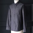 画像3: 【RE PRICE / 価格改定】麻混デニムナローカラーボタンダウン長袖シャツ【MADE IN JAPAN】『日本製』/ Upscape Audience (3)