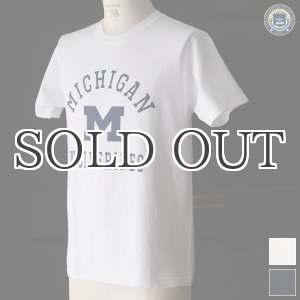 画像: MICHIGAN "MICHIGAN M WOLVERINES" C/N S/S 6.6oz オールドプリントT / Audience