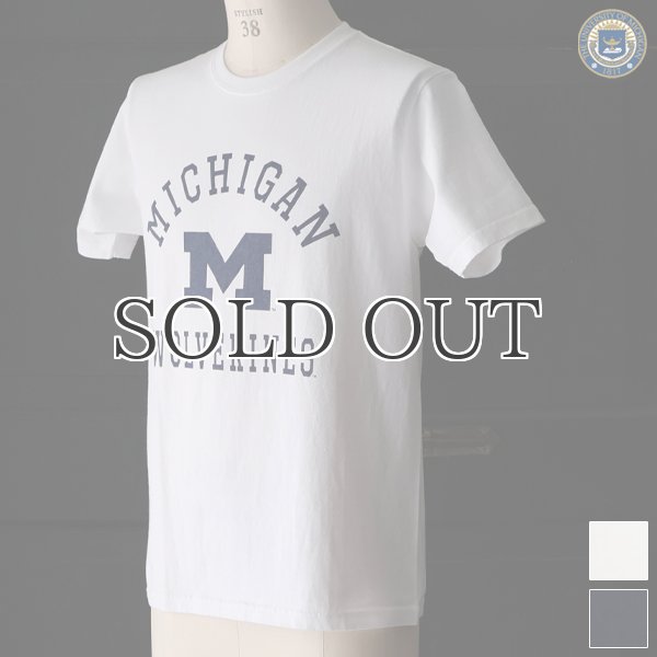 画像1: MICHIGAN "MICHIGAN M WOLVERINES" C/N S/S 6.6oz オールドプリントT / Audience (1)