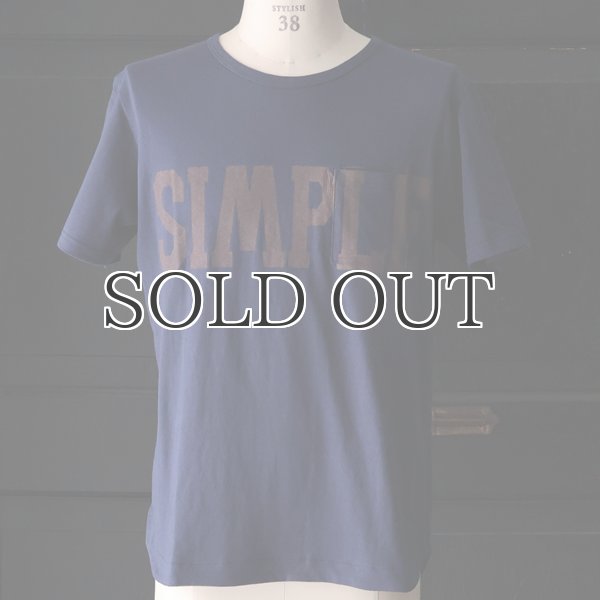 画像2: ラフィー天竺"SIMPLE"プリントポケット付きクルーネックT【MADE IN JAPAN】『日本製』/ Upscape Audience (2)