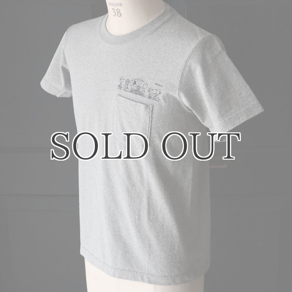 画像3: Old Snoopy "Schulz-Comic" 7.1oz米綿丸胴オールドプリントクルーネックポケットT / Audience (3)