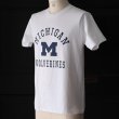 画像3: MICHIGAN "MICHIGAN M WOLVERINES" C/N S/S 6.6oz オールドプリントT / Audience (3)