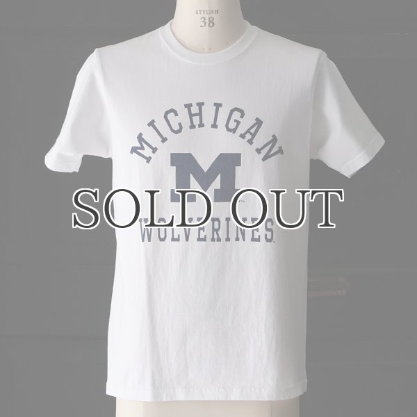画像2: MICHIGAN "MICHIGAN M WOLVERINES" C/N S/S 6.6oz オールドプリントT / Audience (2)