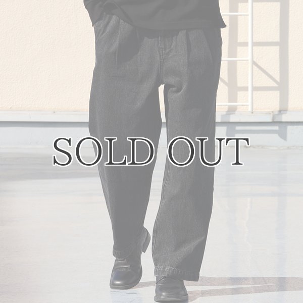 画像3: 10オンス デニム 2タック イージー ワイドパンツ【送料無料】/ Audience (3)