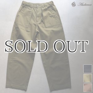 画像: バックサテン 1タック ベイカー カーヴド イージーパンツ【送料無料】/ Audience