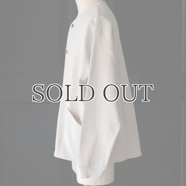 画像7: 「和歌山」 空紡糸(オープンエンド) ハニカムニット (9オンス) ノーカラー ARMY カーディガン【MADE IN JAPAN】『日本製』 / Upscape Audience (7)