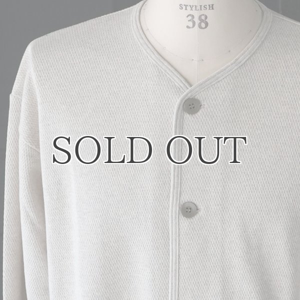 画像10: 「和歌山」 空紡糸(オープンエンド) ハニカムニット (9オンス) ノーカラー ARMY カーディガン【MADE IN JAPAN】『日本製』 / Upscape Audience (10)