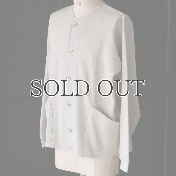 画像6: 「和歌山」 空紡糸(オープンエンド) ハニカムニット (9オンス) ノーカラー ARMY カーディガン【MADE IN JAPAN】『日本製』 / Upscape Audience (6)