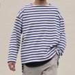 画像2: Basque10オンス（バスク天竺）フレンチボーダー ボートネック BOX Tee【MADE IN JAPAN】『日本製』/ Upscape Audience (2)