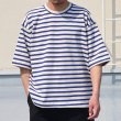 画像3: Basque 10オンス ( バスク天竺 ) フレンチ ボーダー クルーネック ハーフスリーブ バルーンTシャツ【MADE IN JAPAN】『日本製』/ Upscape Audience (3)