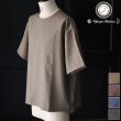 画像1: NaturemierTM(ナチュレミア)TECH リネンライク メランジツイル クルーネック ハーフスリーブシャツ【MADE IN JAPAN】『日本製』/ Upscape Audience (1)