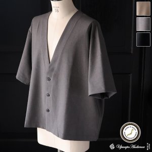 画像: NaturemierTM (ナチュレミア) TECH リネンライク トロワッシャー ハーフスリーブ 3ボタン ノーカラージャケット【MADE IN JAPAN】『日本製』/ Upscape Audience